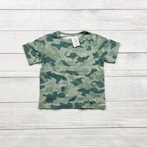 The Children’s Place Toddler Green Dino Camo Graphic Tee Short Sleeve NWT 2T